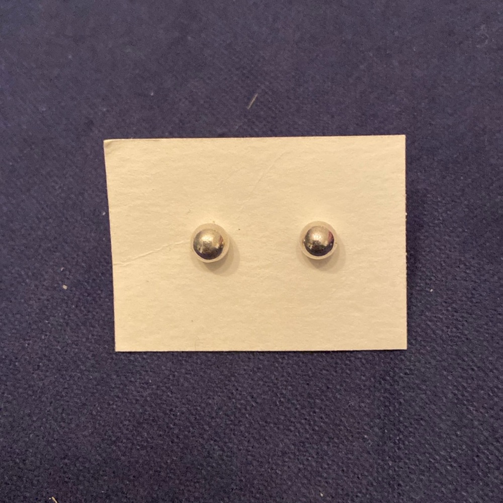 Sterling Silver Stud Earrings + Sterling Silver Butterfly Backs